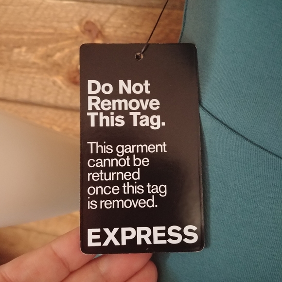 Express Blue Sleevless and Backless Dress - Picture 6 of 9